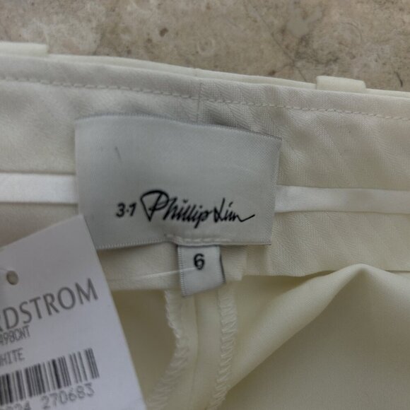 3.1 Phillip Lim Ivory Wide Leg Cropped Pants NWT $275 Size 6 - Picture 8 of 10